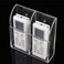 mollensiuer Clear Acrylic TV Remote Control Holder Remote Control Caddy Wall Mount Media Organizer Storage Box Rack for Phone Air Conditioner TV Remote Control Storage Case 2 Grids