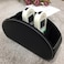 Fosinz Remote Control Holder Organizer Table Desk Leather Control Storage with 5 Spacious Compartments Black