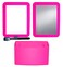 Inkology Color Rush Silicone 3 Piece Magnetic Locker Accessory Set Hot Pink 5698