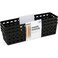 Officemate Recycled Supply Basket Plastic 1013 x 306 x 238 Black 3Pack