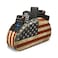 QIELIZI Leather Remote Caddy Desktop Organizer with 5 Spacious Compartments for TV RemotesMedia ControllersOffice Supplies American Flag