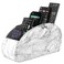 SITHON Remote Control Holder with 5 Compartments PU Leather Remote Caddy Desktop Organizer Store TV DVD BluRay Media Player Heater Controllers Marble