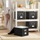 Huolewa File Organizer Boxes with Lids Collapsible Linen Hanging Filing Storage Boxes with Plastic Slide for OfficeDecorHome Filling System for FileFoldersDocument Storage 2 Pack