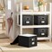 Huolewa File Organizer Boxes with Lids Collapsible Linen Hanging Filing Storage Boxes with Plastic Slide for OfficeDecorHome Filling System for FileFoldersDocument Storage 2 Pack