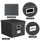 Huolewa File Organizer Boxes with Lids Collapsible Linen Hanging Filing Storage Boxes with Plastic Slide for OfficeDecorHome Filling System for FileFoldersDocument Storage 2 Pack