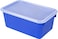 Storex Small Cubby Bins Plastic Storage Containers for Classroom with NonSnap Lid 122 x 78 x 51 inches Blue62408U05C Pack of 5