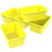 Storex Small Cubby Bins Pack of 5 122 x 78 x 51 Inches Yellow 62410U05C