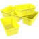Storex Small Cubby Bins Pack of 5 122 x 78 x 51 Inches Yellow 62410U05C