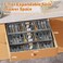Lucasden 3 Tier Drawer Organizer Expandable Junk Drawer Organizers Smart Office Supply Organizer Folding Drawer Storage Multilevel Desk Organizer for MakeupJewelryCosmeticsKitchen Storage 1 Row 3 Tier