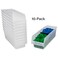 Akro-Mils AkroMils 30098 ShelfMax Plastic Nesting Shelf Bin Box 18Inch Length x 675Inch Width x 6Inch Height Clear 10Pack