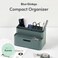BLUE GINKGO Compact Desk Organizer Small 5Compartment Half Drawer Storage Pen Holder Stationery Organizer for Desktop Vanity Shelf Made in Korea Green