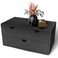 Charmewooden desk organizer with drawers countertop drawer organizer Tabletop Storage Organization Box Home Office Workspace Bathroom Toiletries Supplies black