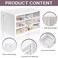 MYKASEN Desk Storage Organizer with 9 Drawers Clear Plastic Storage Cabinet Stackable Desk Storage Box for Makeup Office Craft Hardware Art Supplies 98x63x59inchWhite