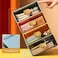 DETEIN 2 PACK Stackable Desk Organizer with Drawer Desktop Storage Drawer Box Plastic Desk Stationery Organizer for Office Supplies Pens Mails Makeup Letters Blue M 1 Drawer Pack of 2