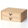 KIRIGEN Wooden Desk Organizer with 2 Drawers Solid Wood Desktop Storage Cabinet Shallow Office Drawer Organizer for Printer Paper and Mail No Assembly 1378 W x 106 D x 59 H Inch FAXNA