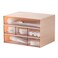 MILULUGO Desk Organizer with 6 Drawers Makeup Organizer Plastic Makeup Storage Cosmetic Storage Organizer Desk Storage Box Bathroom Organization Boxes Desktop Storage BoxPink