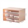 MILULUGO Desk Organizer with 6 Drawers Makeup Organizer Plastic Makeup Storage Cosmetic Storage Organizer Desk Storage Box Bathroom Organization Boxes Desktop Storage BoxPink
