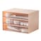 MILULUGO Desk Organizer with 6 Drawers Makeup Organizer Plastic Makeup Storage Cosmetic Storage Organizer Desk Storage Box Bathroom Organization Boxes Desktop Storage BoxPink