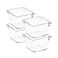 Ravinte Decor 4 Pack Drawer Organizer 3 X 3 Clear Acrylic Storage Bins with NonSlip Pads Versatile Desk Tray for Makeup Jewelry Kitchen Bathroom and Office Organization