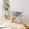 STORi Stackable Desk Organizer Drawers Clear Pen Pencil Makeup Brush Holder for Desktops and Vanities 4 Multisize Drawers Made in USA
