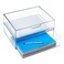 STORi STAX Plastic Stackable Organizer Drawers Set of 2 Clear 125 Wide Set Includes Two Open Drawer Organize Office Desk Accessories Sort Paper Made in USA