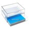 STORi STAX Plastic Stackable Organizer Drawers Set of 2 Clear 125 Wide Set Includes Two Open Drawer Organize Office Desk Accessories Sort Paper Made in USA
