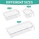 WOWBOX 12 Pack Clear Drawer Organizer Set Acrylic Drawer Storage Trays Storage Bins for Makeup Cosmetics Jewelries Utensils Gadgets Office