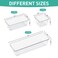 WOWBOX 12 Pack Clear Drawer Organizer Set Acrylic Drawer Storage Trays Storage Bins for Makeup Cosmetics Jewelries Utensils Gadgets Office