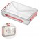 Marte Vanci Plastic Storage Bin with Lid Portable Project Case with Handle Clear Storage Box Transparent File Document Protector Stackable Container for A4 Letter Paper Photo Crafts Scrapbook