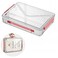 Marte Vanci Plastic Storage Bin with Lid Portable Project Case with Handle Clear Storage Box Transparent File Document Protector Stackable Container for A4 Letter Paper Photo Crafts Scrapbook