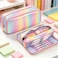 BETURETOP Large Pencil Case Big Capacity Pencil Pouch Rainbow Pencil Case Organizer Cute Pencil Box Pen Bag for Student Office Back to School Supplies
