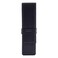 DiLoro Leather Double Pen Case Pencil Pouch Holder for Two Fountain Ballpoint Rollerball Pens and Pencils Black
