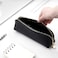 DOBMIT Pencil Case Pure Color Pencil Pouch Stationery Pen Bag Storage Pouch with Zipper Black