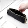 DOBMIT Pencil Case Pure Color Pencil Pouch Stationery Pen Bag Storage Pouch with Zipper Black