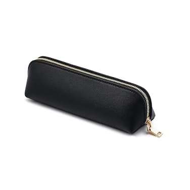 DOBMIT Pencil Case Pure Color Pencil Pouch Stationery Pen Bag Storage Pouch with Zipper Black