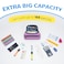 ECHSRT Jumbo Pencil Case Organizer for Men Women Extra Large Capacity Pencil Pouch Sturdy Portable Storage Bag for Office Travel Supplies Purple