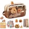 GEDEUBAN Cute Capybara Pencil Case Stationery Pouch Set with 10 Stickers2 Brooches1 Doll2 Clip1 Notepad1 Keychain4 Pens Cartuchera De Capibara