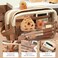 GEDEUBAN Cute Capybara Pencil Case Stationery Pouch Set with 10 Stickers2 Brooches1 Doll2 Clip1 Notepad1 Keychain4 Pens Cartuchera De Capibara