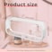 ISUSSER 5 Pack Clear PVC Zipper Pencil Pouch Pen Pencil Case Makeup Pouch Large Capacity Pencil Bag for Office Stationery Travel Storage White