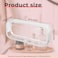 ISUSSER 5 Pack Clear PVC Zipper Pencil Pouch Pen Pencil Case Makeup Pouch Large Capacity Pencil Bag for Office Stationery Travel Storage White