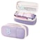 Janhavi Cute Pencil Case for Girls Simple Foldable Pouch Initial Bag for Women Adults Teens for Birthday Christmas Purple B