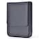 Lanxivi Genuine Leather Fountain Pen Case 6 Slot Black Leather Organizer Portable Pen Bag Pouch Drawer Style