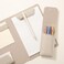 LHiDS Leather Pencil Pouch Pen Bag for Three Fountain Ballpoint Rollerball Pens Small Pencil Case Travel Bags Organizer Apricot