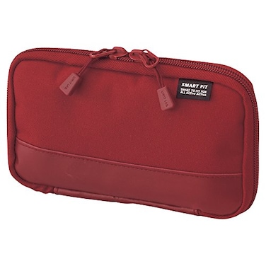 LIHIT LAB Compact Pen Case Pencil Case Water Stain Repellent35 x 65 Red A76873