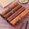MAGICLULU Retro Treasure Map Roll up Pencil Case Leather Large Capacity Pencil Pouch Organizer for Art Supplies and Makeup Brushes 819X819 Inches