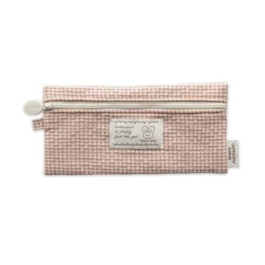 Monolike FabricCushion Pencil case Unmatched Friends Fabric Check Pencil Case Series 2 Vintage pink