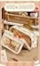 NAPIMICO Flip Top Pencil Case Cute Pencil Pouch with Kawaii Capybara Decors Makeup Bag Aesthetic Pen Holder Office Stationery Brown