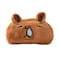 HSYHERE Novelty Funny Calm Down Soft Plush Brown Capybara Big Mouth Green Frog Soft Stuffed Surface Fluffy Clothes Zipper Pencil Box Pencil Case Pencil Storage Holder Pouch Pen Bag Snival Capybara