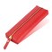 Sluxa Genuine leather pen case Cowhide red pencil pouch with zipper Soft pen bag for adults
