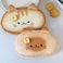 HSYHERE Super Cute Lovely Lucky Bread Toast Cat Pencil Case Big Capacity Large Soft Plush Happy Kitty Fluffy Clothes Zipper Pencil Box Case Makeup Bag Office Storage Holder Pouch Pen Bag Ginger Cat